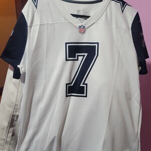 Nike Men's White and Black Sports Jersey